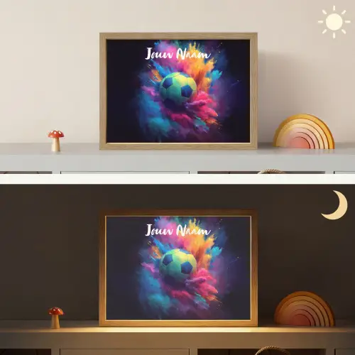 Neon - Bal - Kleurrijk Light Box met batterij (Wandlamp kind) middel -sfeer3_kind