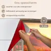 Doorkijk - Klaprozen - Bloemen - Rood - Open raam keuken achterwand spatscherm klein -spatscherm_NL