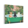 Badkamer - Kattenparade - Kleurrijk PET vilt klein -3d