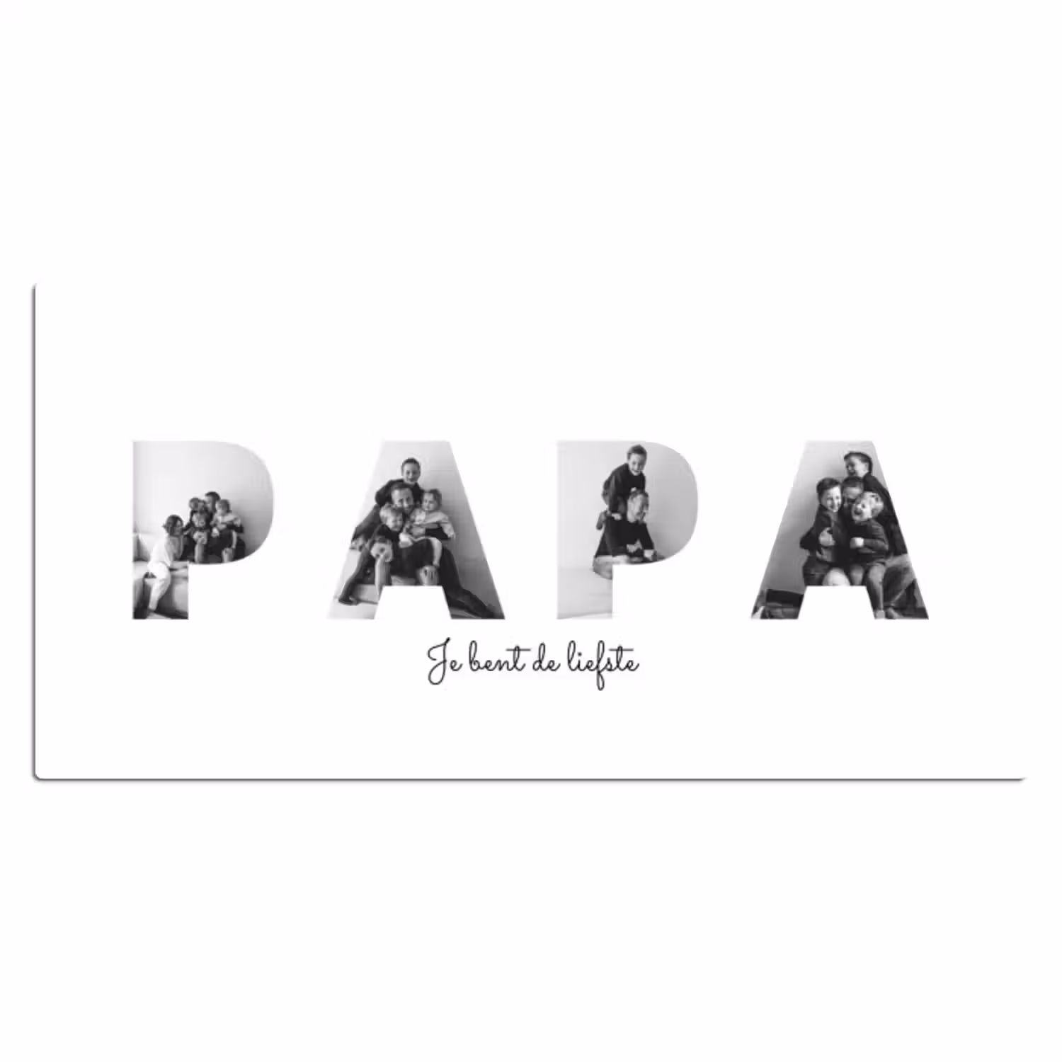 Gepersonaliseerde bureau onderlegger - Papa - Lettercollage