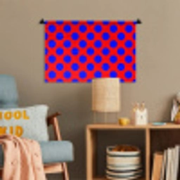 Dots - Klassiek - Rood Wandkleed katoen klein 269 -wsfeer4_kind
