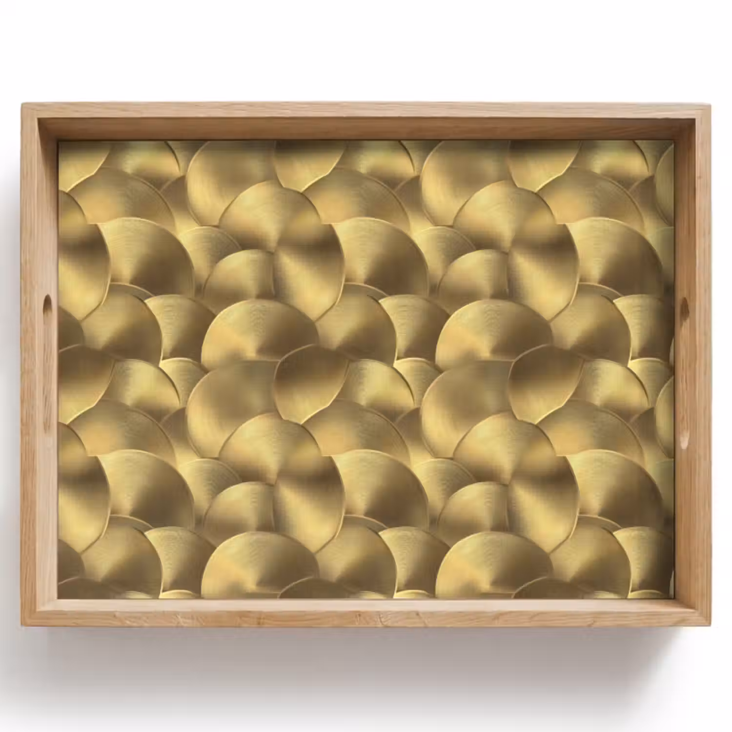 Tablett - Modern - Kreis - Gold