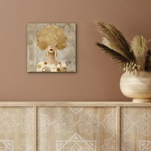 Goud - Portret - Vrouw aluminium wit klein -sfeer4