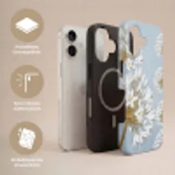 Illustratie - Bloemen - Blauw Toughcase MagSafe Apple iPhone 17 klein -USP_Lagen_DE
