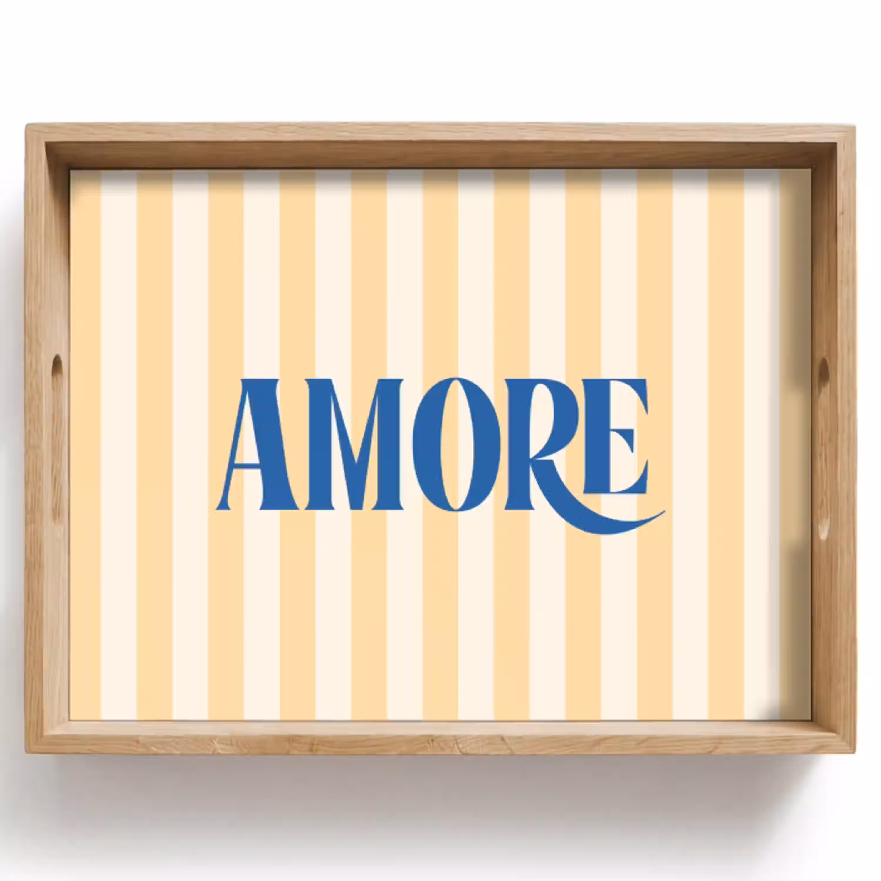Blauw - Geel - Strepen - Amore Dienblad Rechthoek middel -z3d_shopping