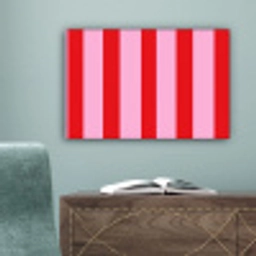 Strepen - Klassiek - Roze canvas 2cm klein 34 -sfeer4