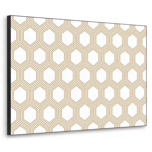 Wit - Patroon - Symmetrisch - Modern Textielframe zwart klein 947 -3d