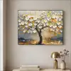 Boom - Bloemen - Goud - Beige Textielframe - compleet frame klein -sfeer2