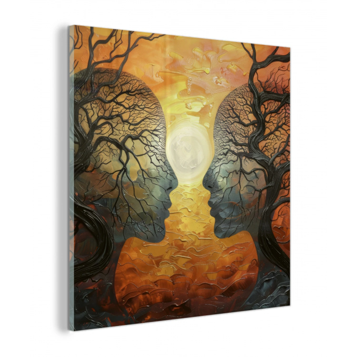 Bomen - Gezichten - Zon - Kunst plexiglas 5mm klein -z3d