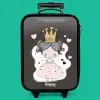 Kleine prinses op zwarte achtergrond Kinderkoffer - Zwart klein -zzz_website3d_nbs