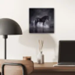 Paard - Magisch - Zwart aluminium wit klein -sfeer5