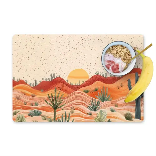Landschap - Heuvels - Zonsondergang Placemat vinyl groot -zzzproduct_Kitchenyeah-website