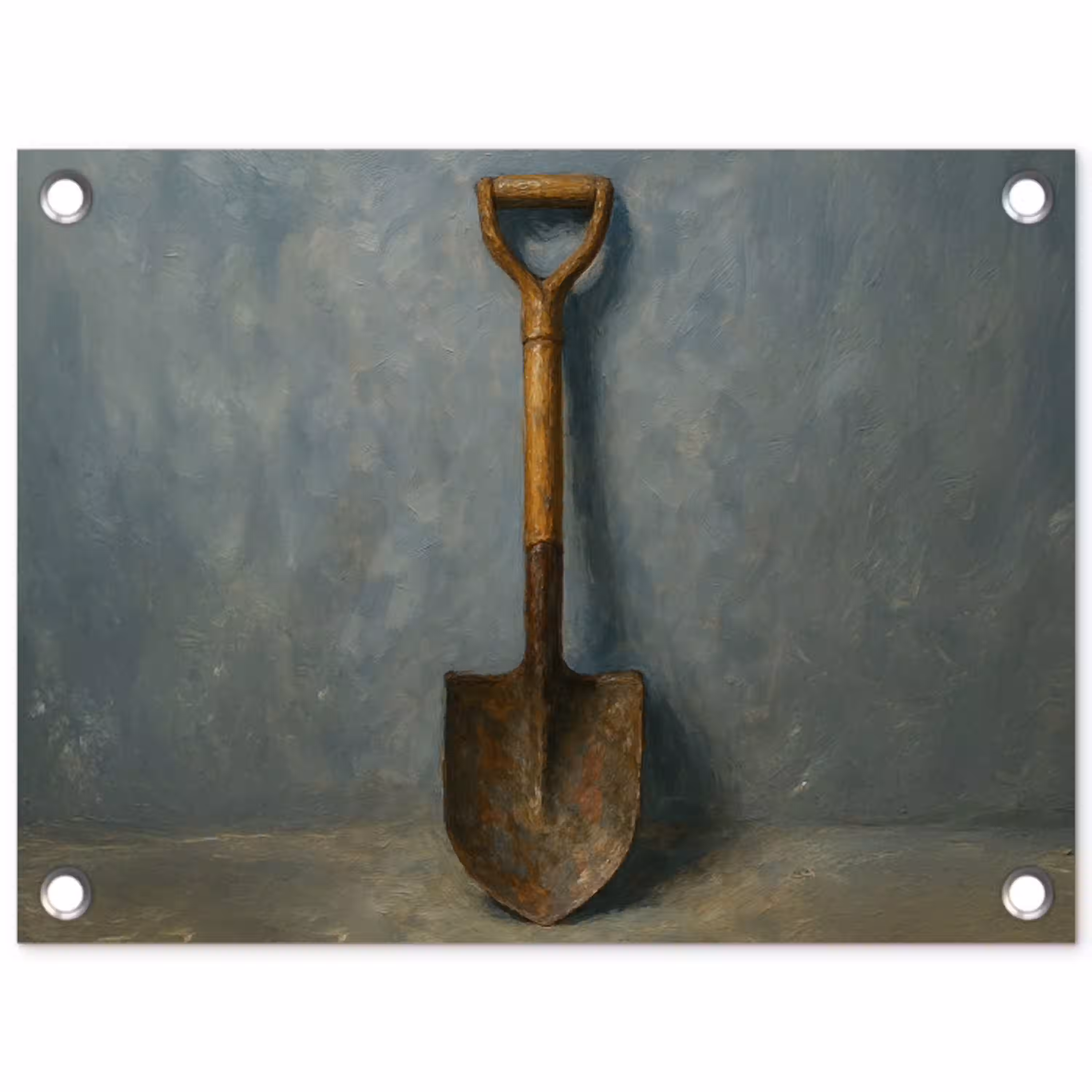 Schep - Gereedschap - Schilderij tuinposter los doek klein -3d