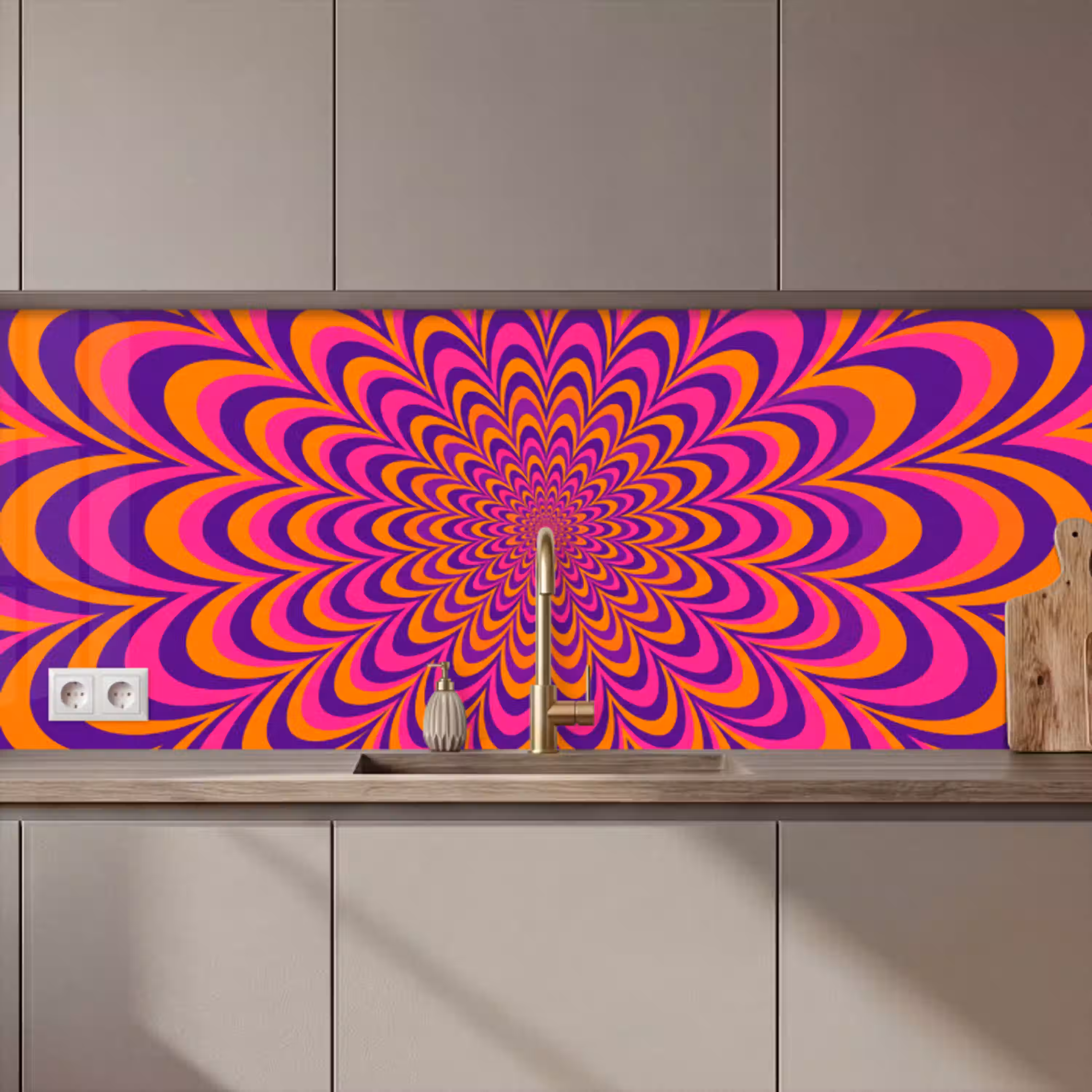 Patroon - Optisch - Kleurrijk keuken achterwand 2 middel zz_3dshopping