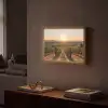 Wijngaard - Zonsondergang - Landschap Light Box met batterij (Wandlamp) middel -sfeer1