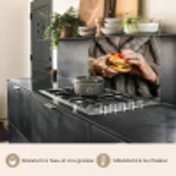 Vrouw - Hamburger - Bontjas keuken achterwand 2 middel -usp_FR