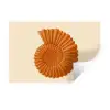 Schelp - Oranje - Ribbels Muursticker klein -3d