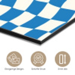 Golvend - Patroon - Blauw aluminium wit klein 46 -closeup_DE