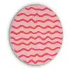 Speels - Patroon - Rood Akoestische PET Vilt - Rond klein 838 -3d