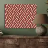 Rood - Beige - Patroon - Lijnen PET vilt klein 837 -sfeer2