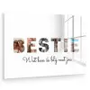 Bestie - Lettercollage plexiglas 5mm klein -zzzproduct_nieuw