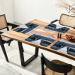Steiger - Meer - Sneeuw - Bergen - Rustgevend Placemat vinyl groot -zzsfeer4_Kitchenyeah-website