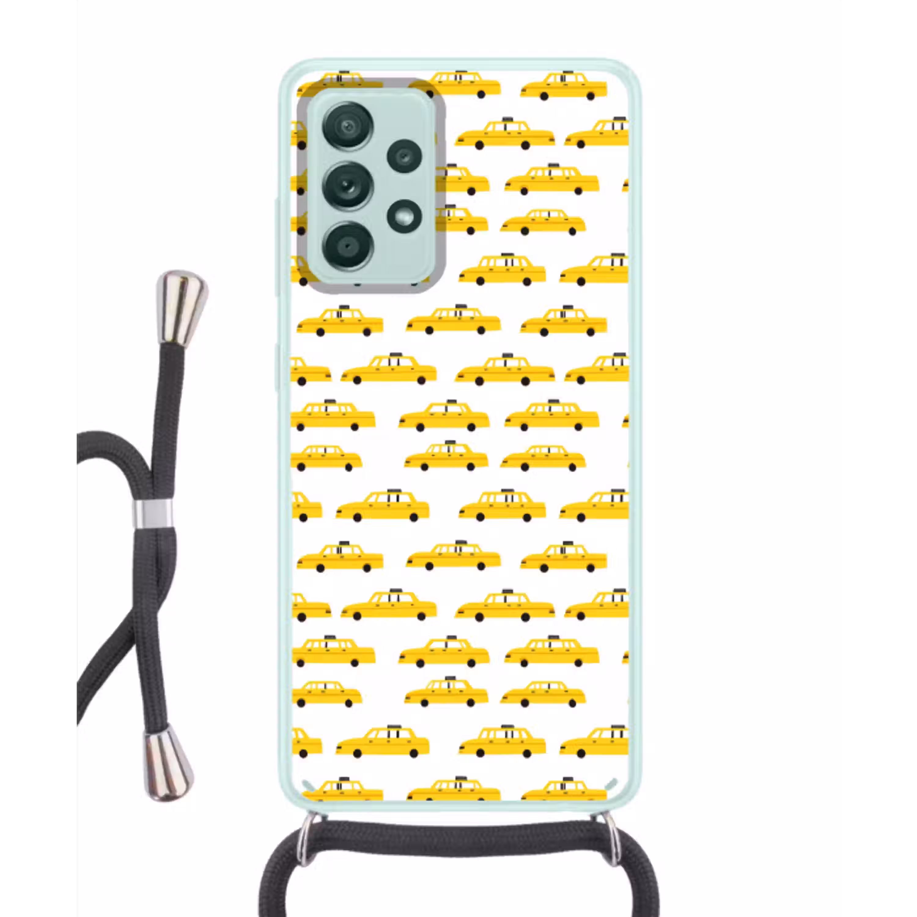 Taxi - Iconisch - Geel Hoesje Samsung Galaxy A52 met koord klein 792 -3d