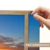 Bloemen - Zonnebloem - Zonsondergang - Nacht - Oranje Light Box met batterij (Wandlamp) middel -USP_websiteprintNL