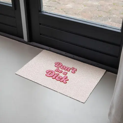 Tekst - Boodschap - Roze Deurmat klein -sfeer2