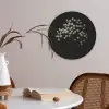 Gipskruid - Bloemetjes - Wit - Minimalistisch Akoestische PET Vilt - Rond klein -sfeer3