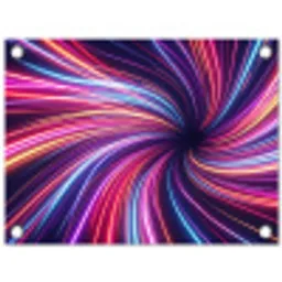 Abstract - Swirl - Futuristic - Neon tuinposter los doek klein -3d