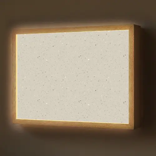 Lichtbeige - Terrazzo - Grijs Light Box met batterij (Wandlamp) middel 907 -z3d_website