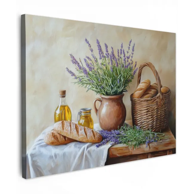 Canvas Print - Lavender - Bread - Still Life