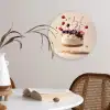 Cheesecake - Eten - Roze - Taart Wandcirkel plexiglas klein -sfeer4