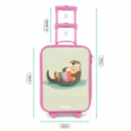 Otter - Strandbal - Water Kinderkoffer - Roze klein -productfoto_formaten
