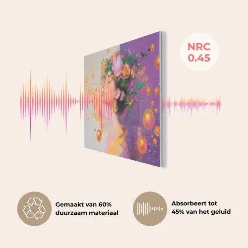 Abstract - Vrouw - Bloemenkroon - Goud PET vilt klein -USP_NL