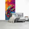 Kameleon - Tak - Gestreept - Bladeren fotobehang vinyl groot -slaapkamer