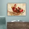 Kerst - Slee - Kerstman canvas 2cm klein -sfeer4