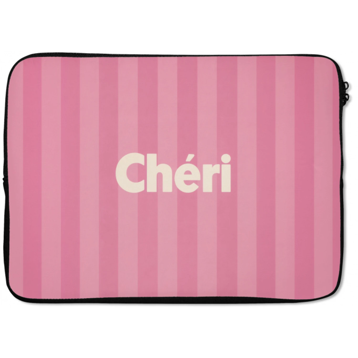 Gestreept - Roze - Chéri laptophoes neopreen klein -zkaufland3dotto