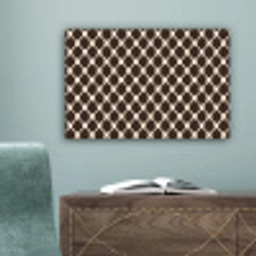 Bruin - Ruitpatroon - Geometrisch canvas 2cm klein 34 -sfeer4
