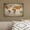 Wereldkaart - Vintage - Abstract - Kinderen - Jongens - Meisjes canvas 2cm klein -sfeer3