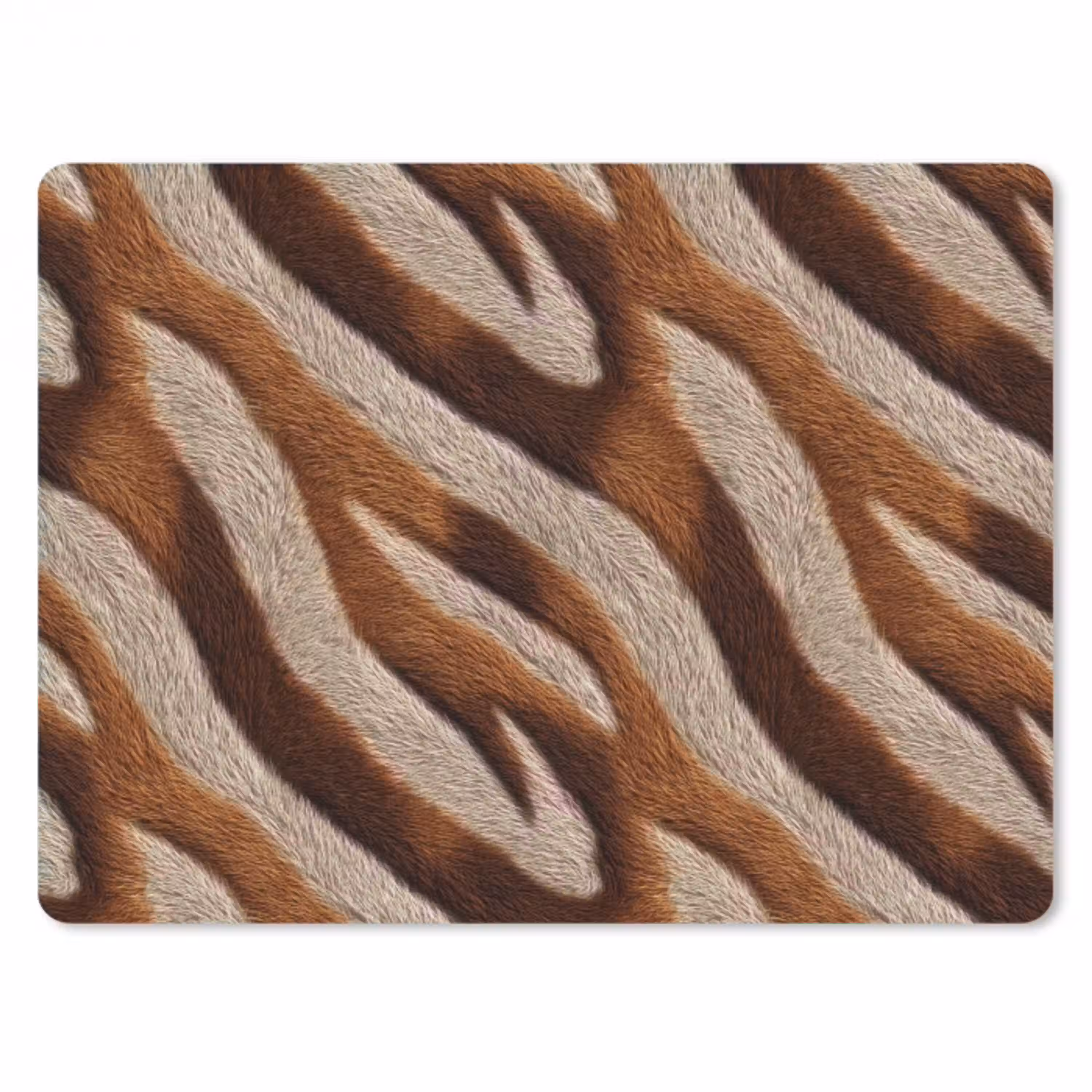 Zebra - Patroon - Bruin muismat rubber klein 262 -3d