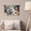 Tijger - Wilde dieren - Bloemen - Jungle Wandkleed katoen klein -sfeer4
