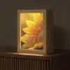 Zonnebloem - Dauwdruppels - Geel - Zonlicht Light Box met kabel (Tafellamp) klein -z3d_website