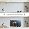 Schotse hooglander - Berg - Landschap - Bomen - Koe - Natuur keuken achterwand spatscherm klein -voor_na_NL