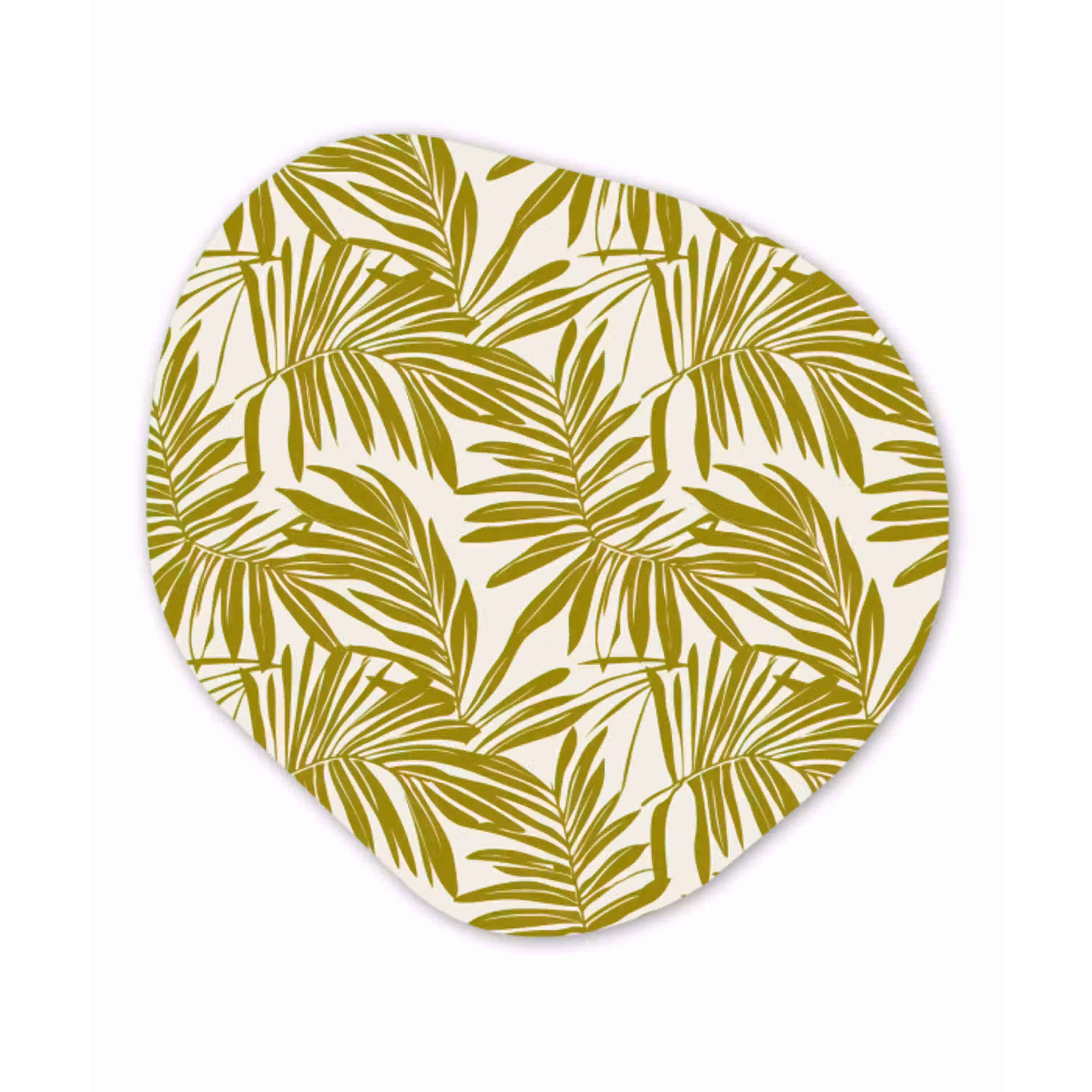 Palmblad - Patroon - Groen Wandcirkel Organisch Forex 3mm klein 629 -3d