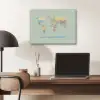 Wereldkaart - Realistisch - Kaart PET vilt klein -sfeer5