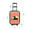 Panda - Slaap - Oranje Kinderkoffer - Zwart klein -productfoto_formaten