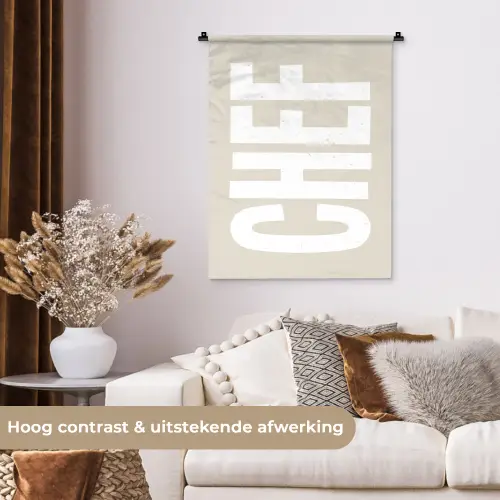 Wit - Chef - Decoratie - Japandi Wandkleed katoen klein -sfeer1