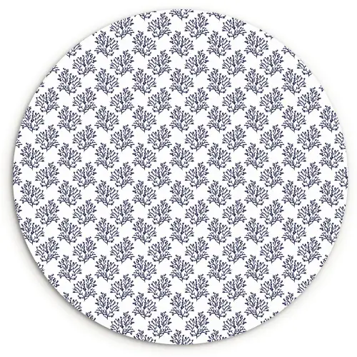 Oceaan - Koraal - Blauw - Wit Wandcirkel plexiglas klein 852 -3d